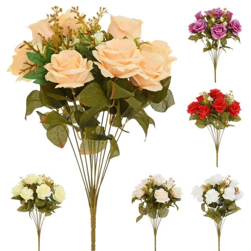 Kytica ruža biela, drob.kvety, zeleň 6f