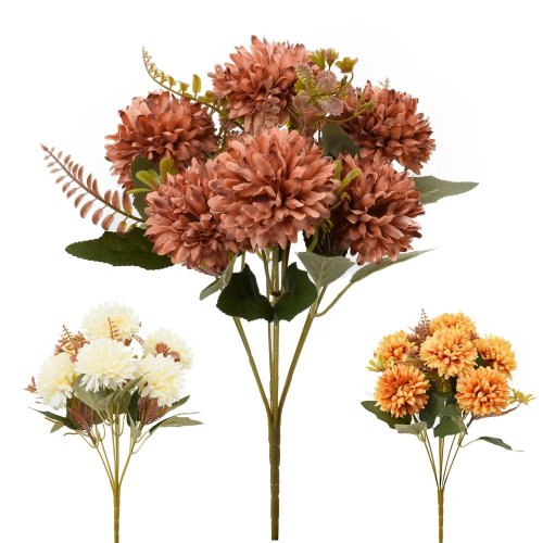 Kytica chryzantéma, zeleň mix/3f 31cm