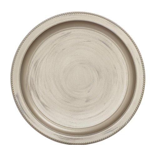 Tácka okrúhla šampaň. drevo 44*44*3,5cm - Vianočné dekorácie