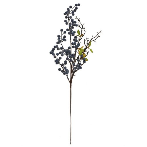 Konár modré bobule, lístie 62cm