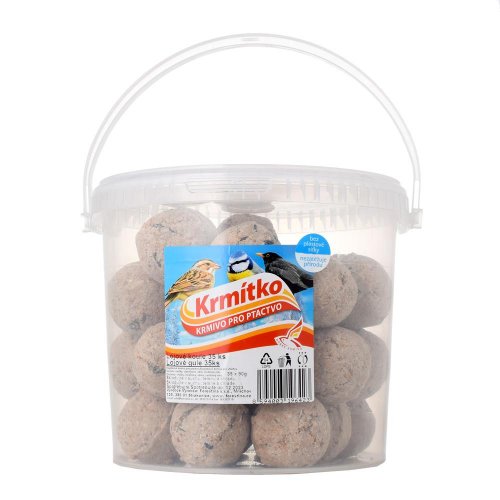 Krmítko - lojová guľa 35ks /kyblík/ 35x90g 90/p. - Veľkonočné ozdoby