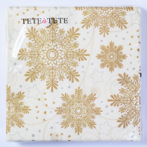 Tl610019 servítky tat bn snowflakes cream - Umelé kvety