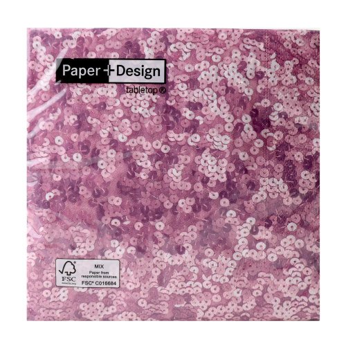 600293 servítky sequins rose 33x33cm 20ks