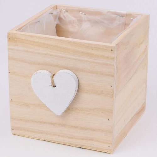 Obal drevo srdce 15x15 cm