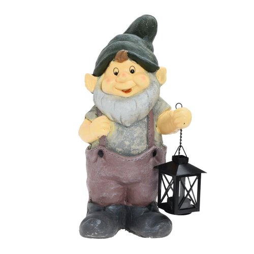Škriatok s lampášom 20*19*39cmh