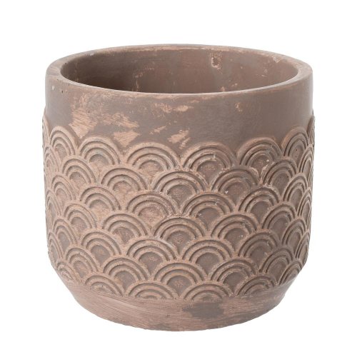 Obal cement brown d14.5*h12.5cm