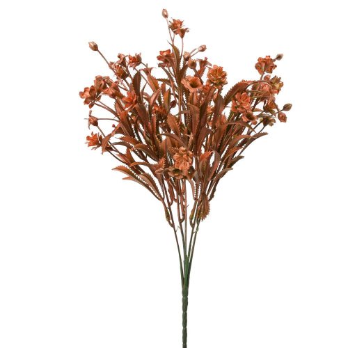 Zeleň drob.kvietky zeleno-oranžová metal 36cm