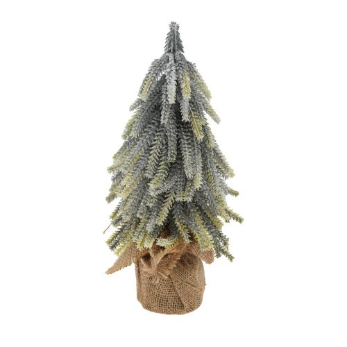 Stromček bie/zel v jute 31cm