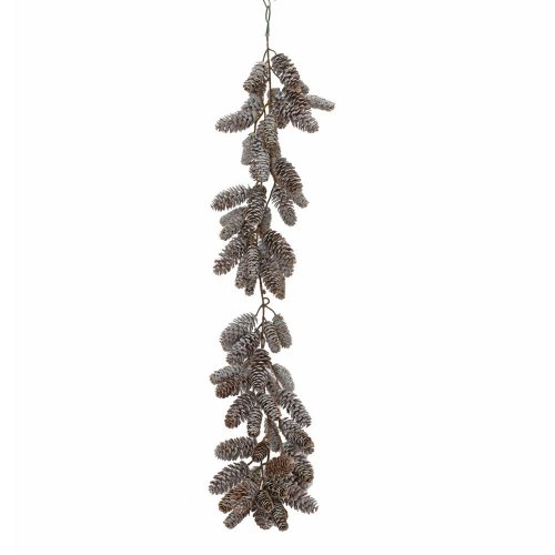 Girlanda šišky, zasnežené 95cm - Umelé kvety