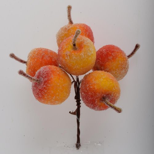 Zápich jabĺčka žlto-oranžové s/6 13cm