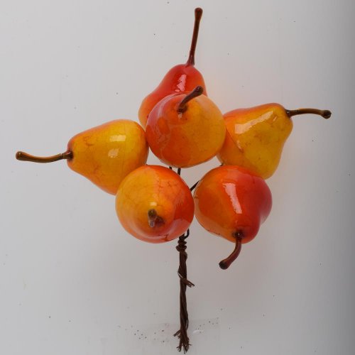 Zápich hrušky žlt/ora s/6 13cm