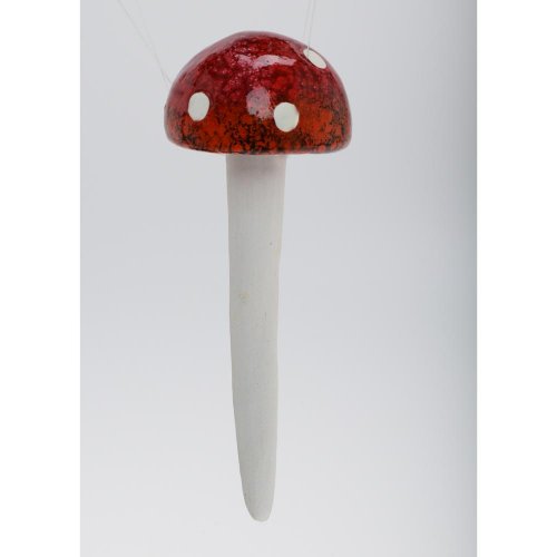 Muchotrávka čer/bie keram. 6,1*6,1*16,8cm