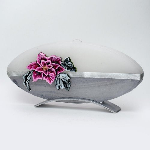 Hviezda betl.dysk ovalny b-sivý