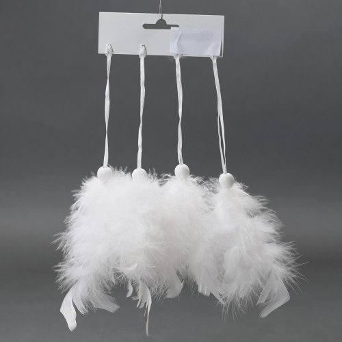 Záves pierka deko 12cm s/4