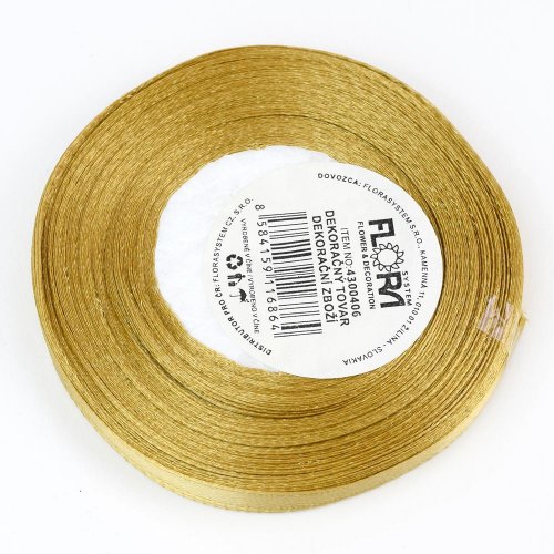 Satén stuha 6mm/20m zlatá farba 104