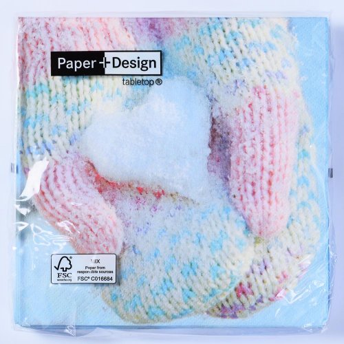 600321 servítky pastellic mitten 33x33cm super cena - Umelé kvety