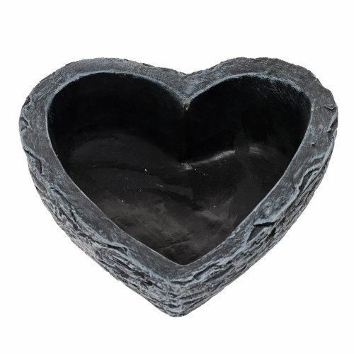 Obal srdce cement sivé 23cm