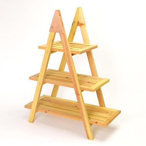 Regál na kvety drevený 3police v75cm