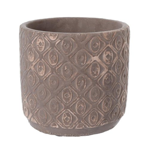 Obal cement antique lt. brown d14.5*h14cm