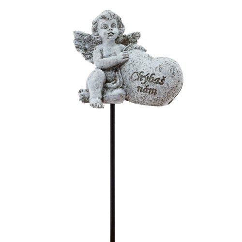 Zápich anjel so srdcom poly 7*4*16cm