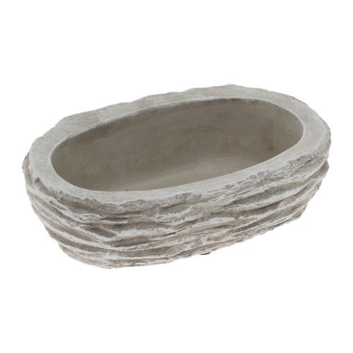 Obal ovál cement bledo-sivý 20cm
