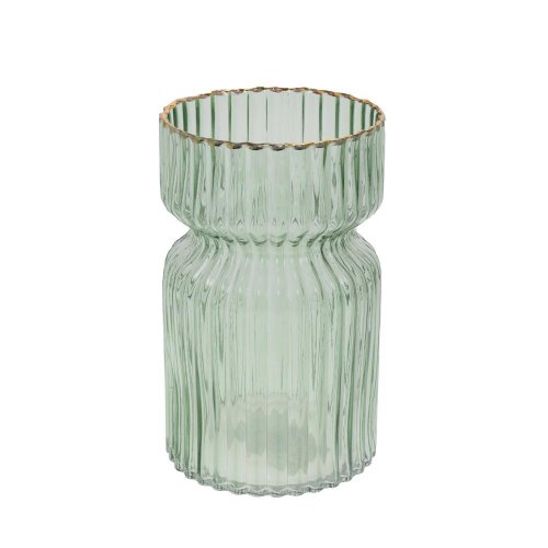 Váza sklo zelená  d11.5h18.5cm