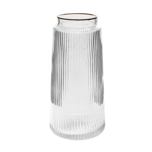 Váza sklo číra  d14h28cm