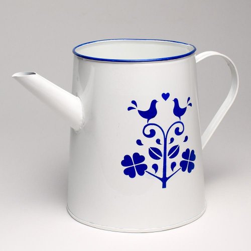 Váza krhla kov modrotlač 3 v:18x13cm super cena