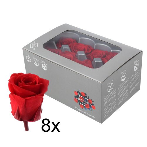 Ruža preparovaná red 4cm/ks - bal. 8ks