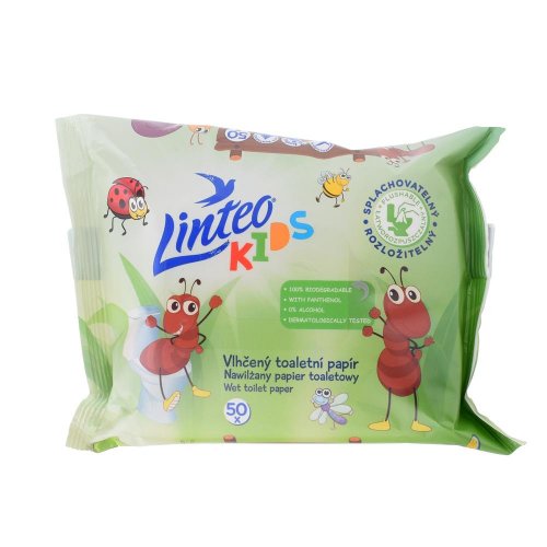 Vlhčený toal.papier linteo kids 50ks