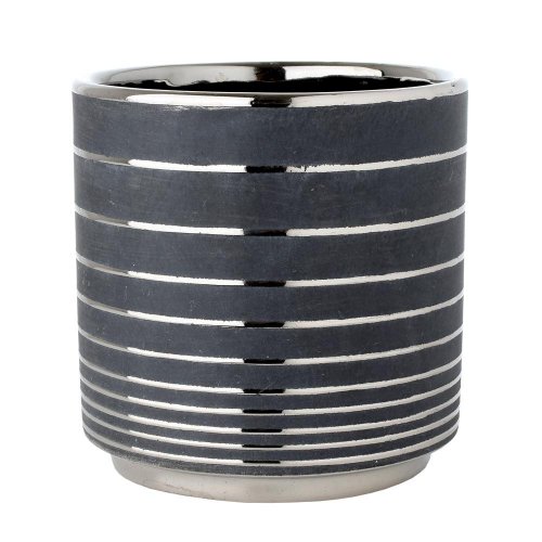 Obal čierny strieborné pruhy 13,5*13,5cm