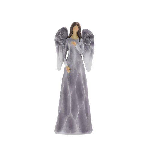 Anjel sivo-biely poly 7,5*5,5*21,5cm