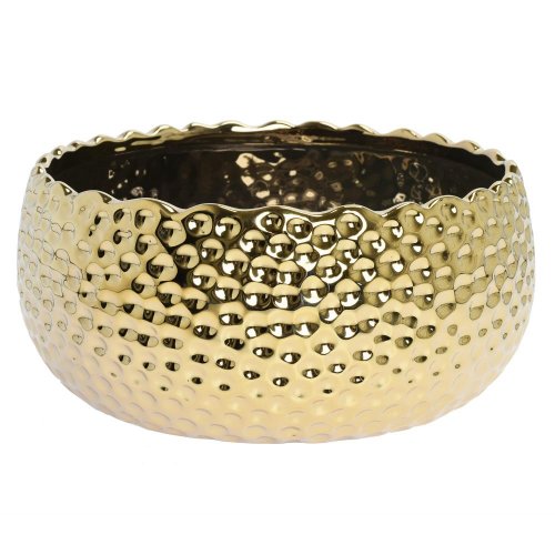 Obal keramika 11x25,5cm zlatá - Vianočné dekorácie