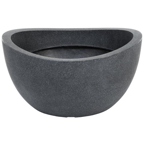 55367 kvetináč globe bowl schwarz granit 252/40