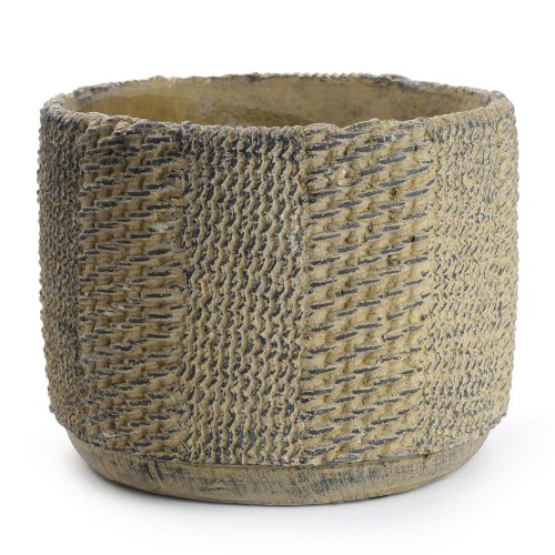 Obal cement  hnedá d17*h14cm