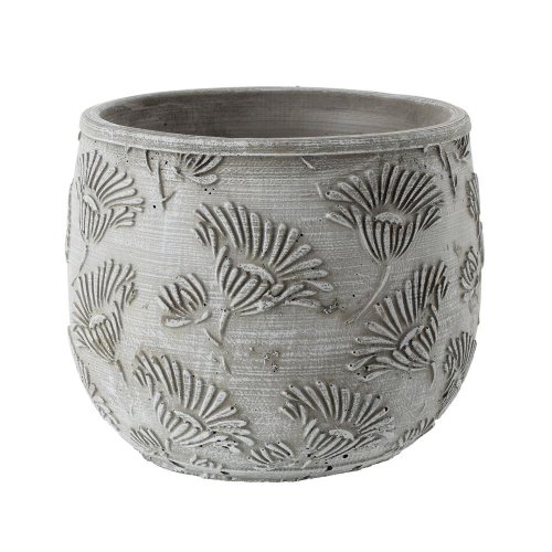 Obal cement kvety bl. šedý 16,5x16,5x13,5cm