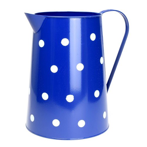 Váza džbán kov modrá veľké bodky v:26,5x15,5cm super cena