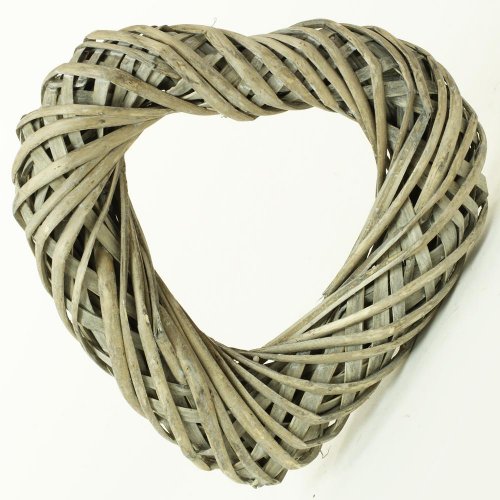 Prút. veniec srdce šedý 27x27x6cm