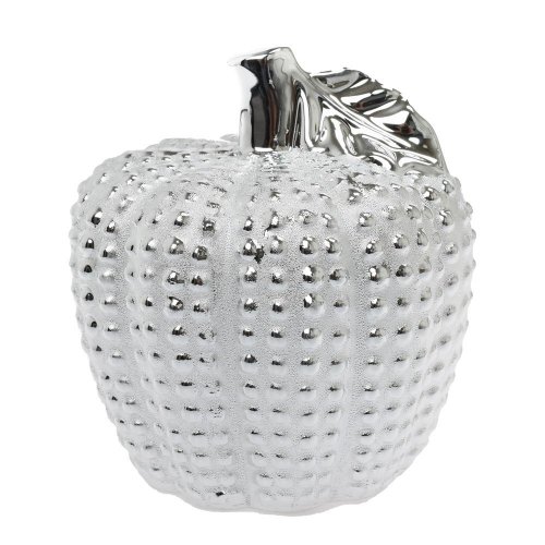 Tekvica keramika 13,5x13,5x15cm strieborná