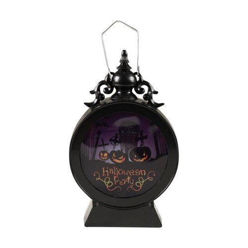 Lampáš halloween okrúhly so svetlom