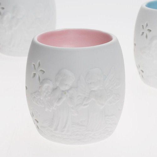Aromalampa anjele porcelán 7,5x9,5cm bielomodrá