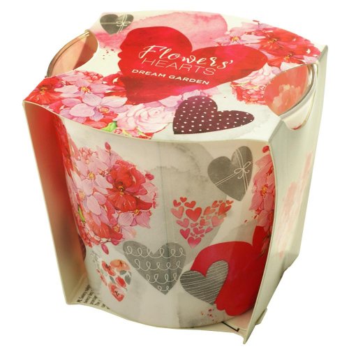Voň.v skle flowers hearts 115gr