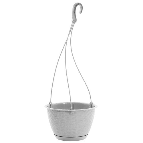 Drlw240 kvetináč+záves ratolla round w biely 24,3xh16/4,85l