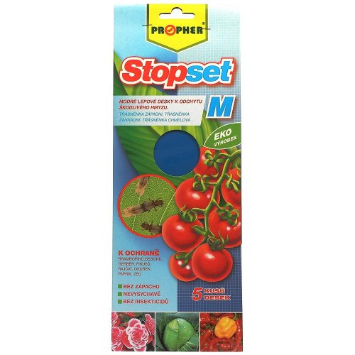 Stopset modré lepové dosky