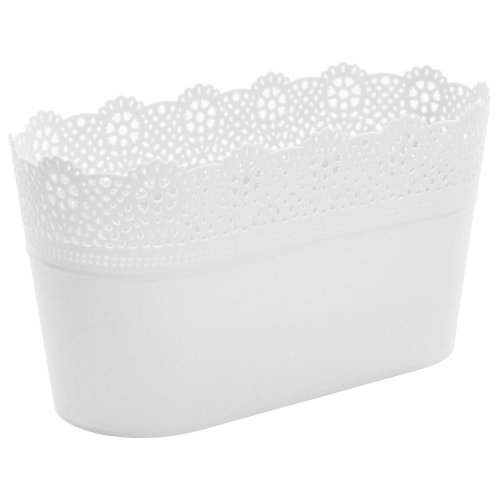 Dlac285 obal ovál lace biely 28,5x13,5xh15,5cm