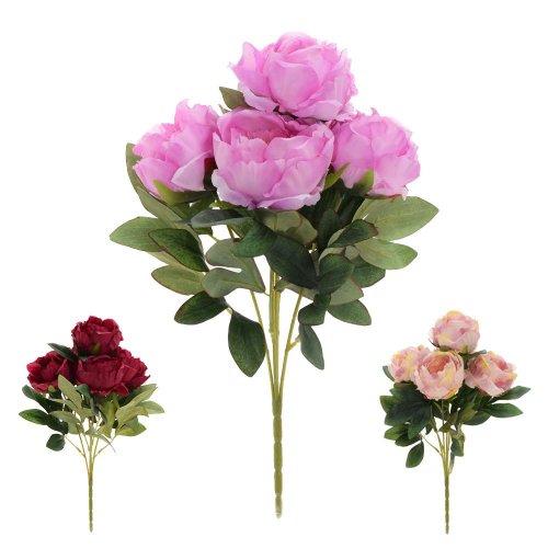 Kytica pivónia x5 40cm mix tmavé 3f