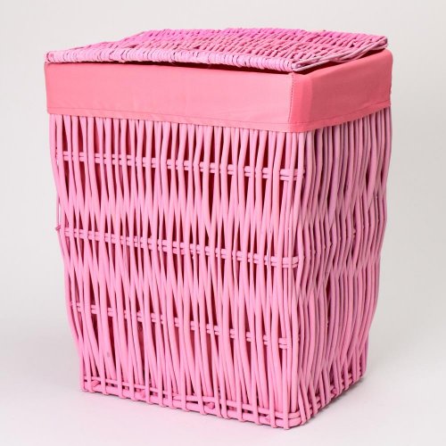 352fl/s prútený koš ružový m:38x28x46cm
