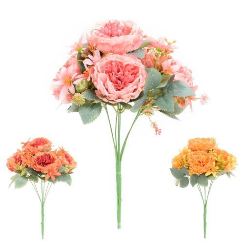 Kytica pivónia x7 38cm mix/3f