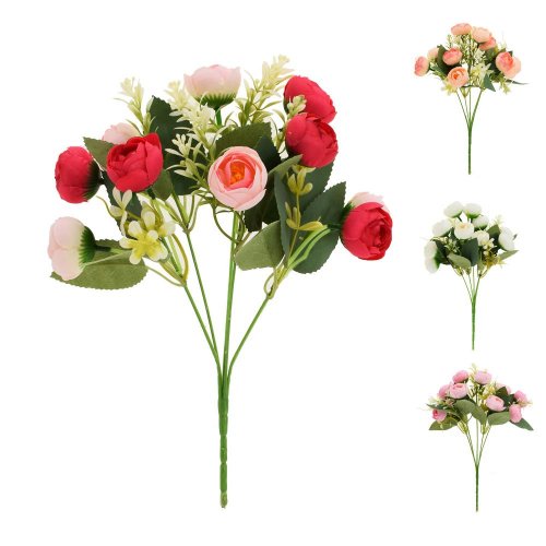 Kytica ranunculus, zeleň mix/4f 30cm