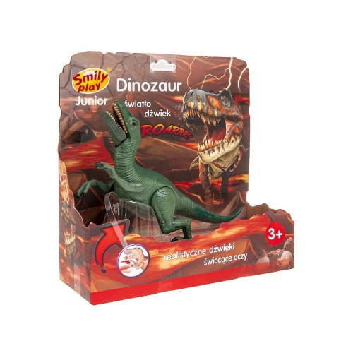 Dinosaurus svetlo, zvuk, raptor zelená